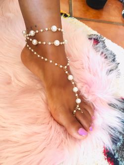 Pretty Gold Pearl Anklet - NIB