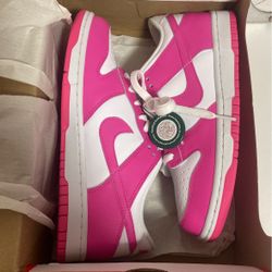 Pink nike dunk lows