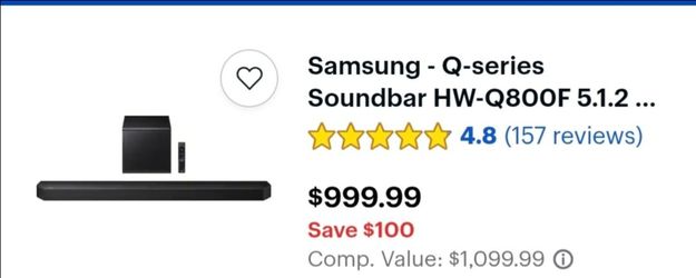 Samsung soundbar Q800F 5.1.2