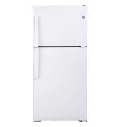 Like New Refrigerator -w/Manuf Warranty -  GE ENERGY STAR 19.2 Cu. Ft. Top-Freezer Refrigerator
Model #:GTE19DTNRW