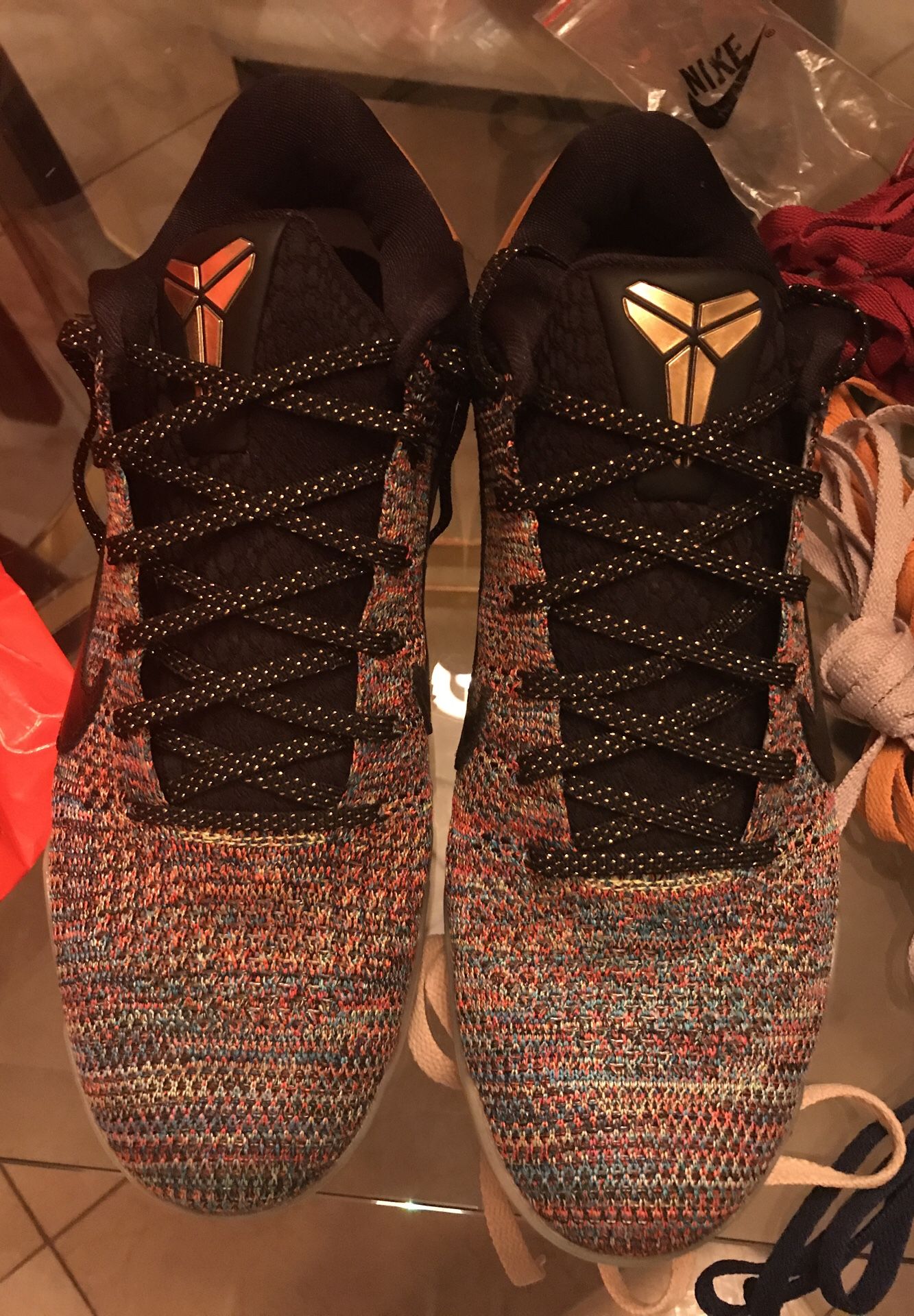 brand new nike KOBE 11 id multicolor flyknit size