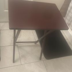 Brown Foldable Small Table