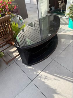 Black TV stand