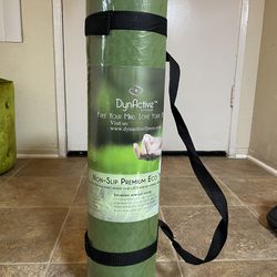 DynActive Fitness NonSlip Premium Eco Yoga Mat New Green Extra Thick 7mm