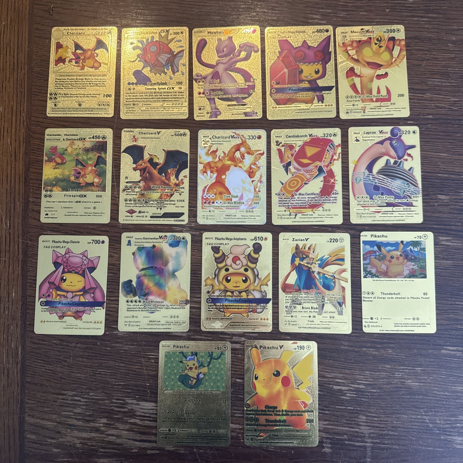 17 Gold Fan Art Pokemon Cards