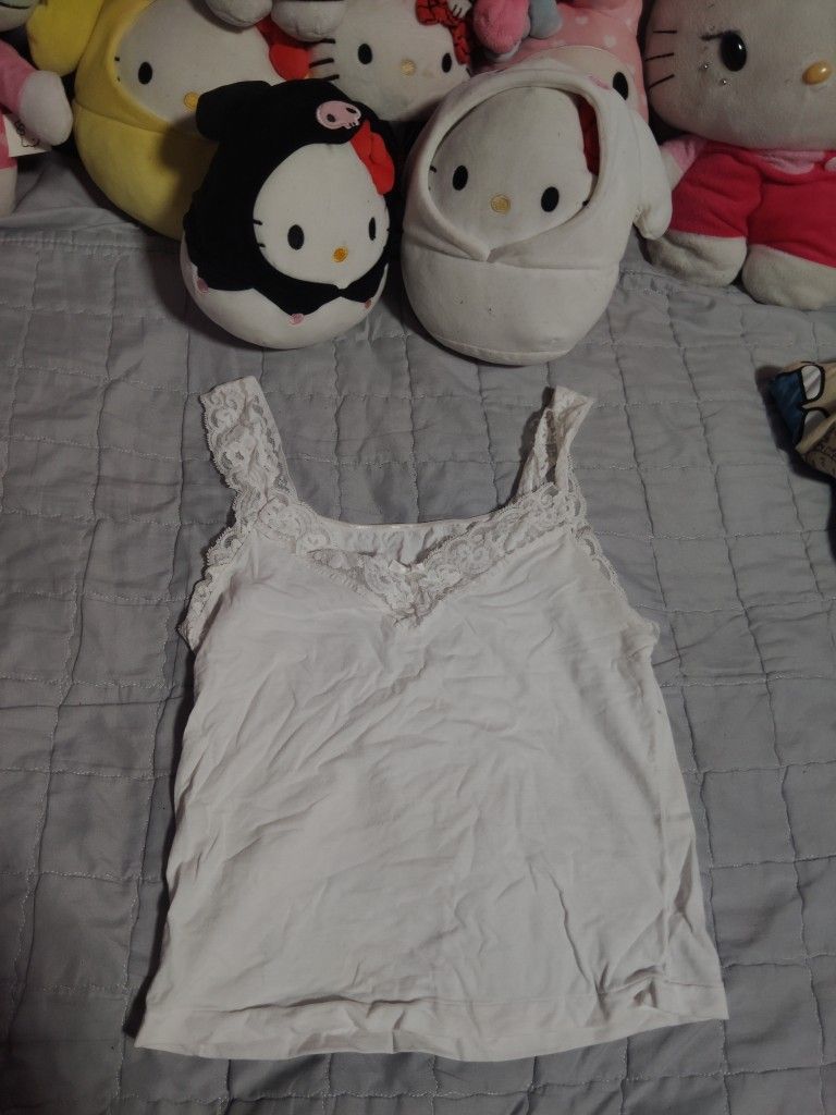 white y2k lace top