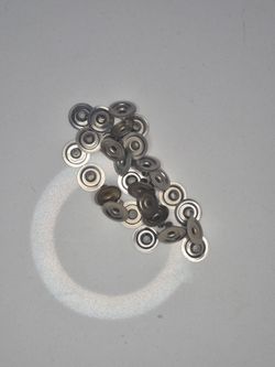27 Silver Single Cap Tubular Rivets 1/4 in Leathercraft Hardware