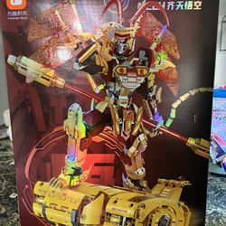 1776 PCS Monkey King Mecha Robot, Monkey King 16L x 13W Golden Tall Monkey King Block Kit Collectible Display Model