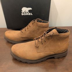 Brand New Men's Sz 10 Sorel Madson II Chukka Waterproof Leather Boots