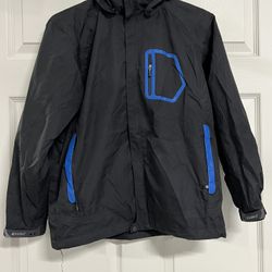 Killtec Boy's Level 2 Black Hooded Windbreaker Jacket - Size 12 - VGUC