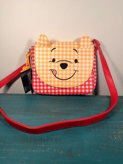 NEW Loungefly Disney Winnie the Pooh Gingham Crossbody Purse NWT Rare