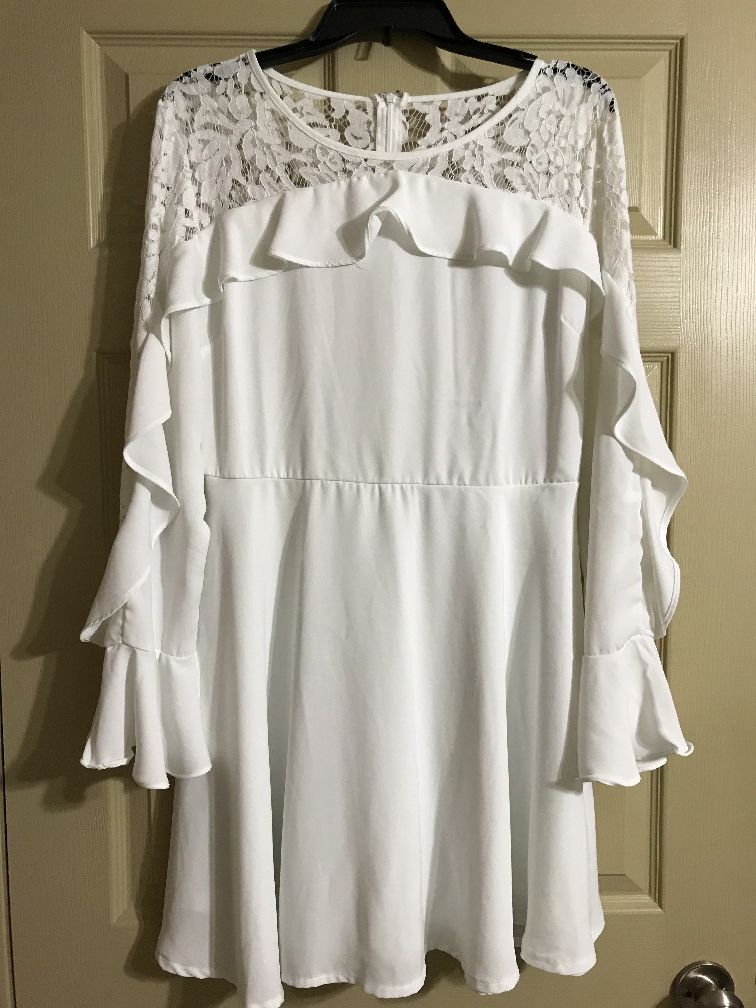 Lulus White Dress- SIZE XL PETITE