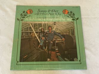 Vintage 1972 vinyl LP album by Sonny & Cher titled All I Ever Need Is You.