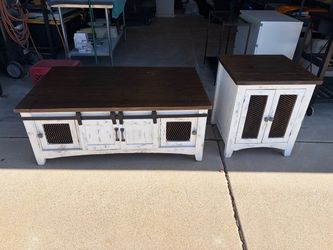 Pueblo Farmhouse coffee table and side table