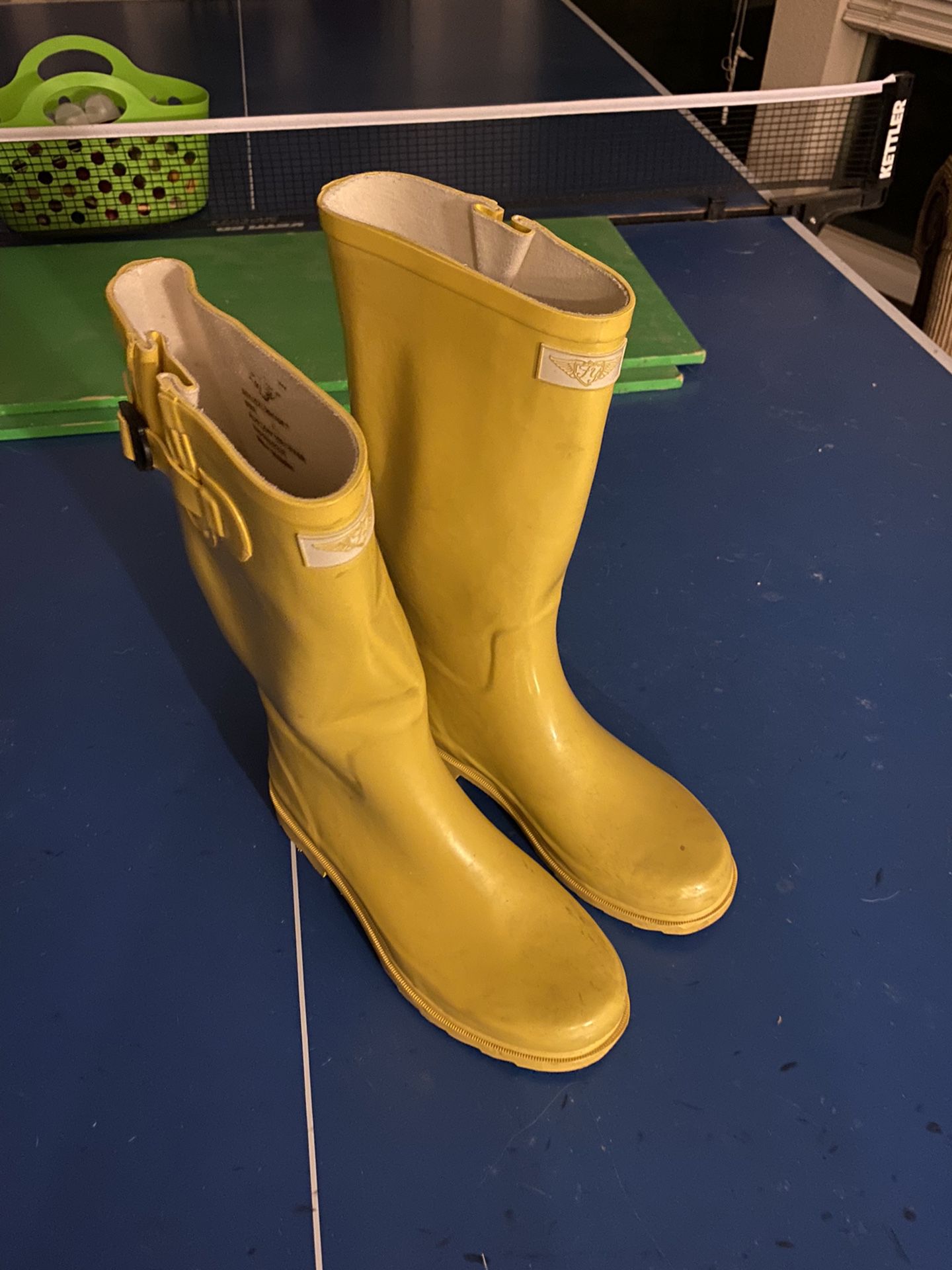 FY Mock Design Zipper Rain Boot Size 9