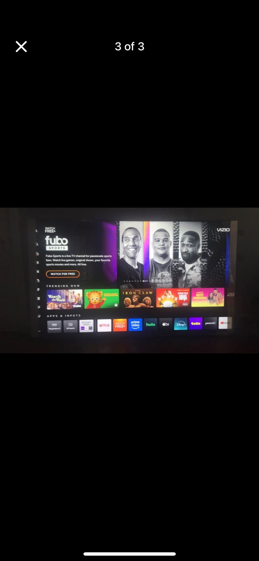 vizio 75” smart tv