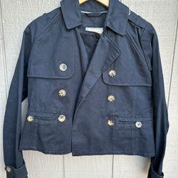 Abercrombie Fitch Womens Jacket Blazer Wool Size S Navy Blue 10 Button RN75654 for Sale in Rocklin CA OfferUp