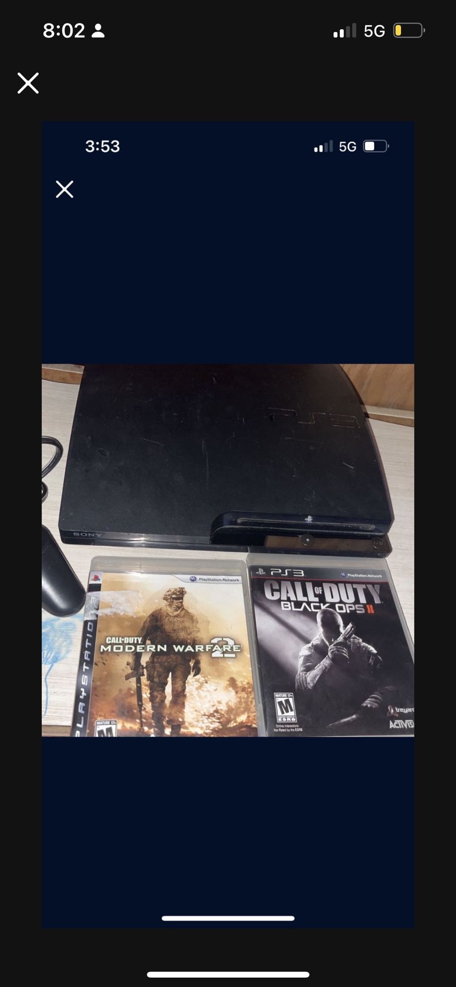 PS3 120 Gig W Games And One Control