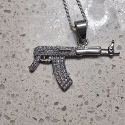 14k Gold Filled Over Stainless Steel Pew Pew Pendant