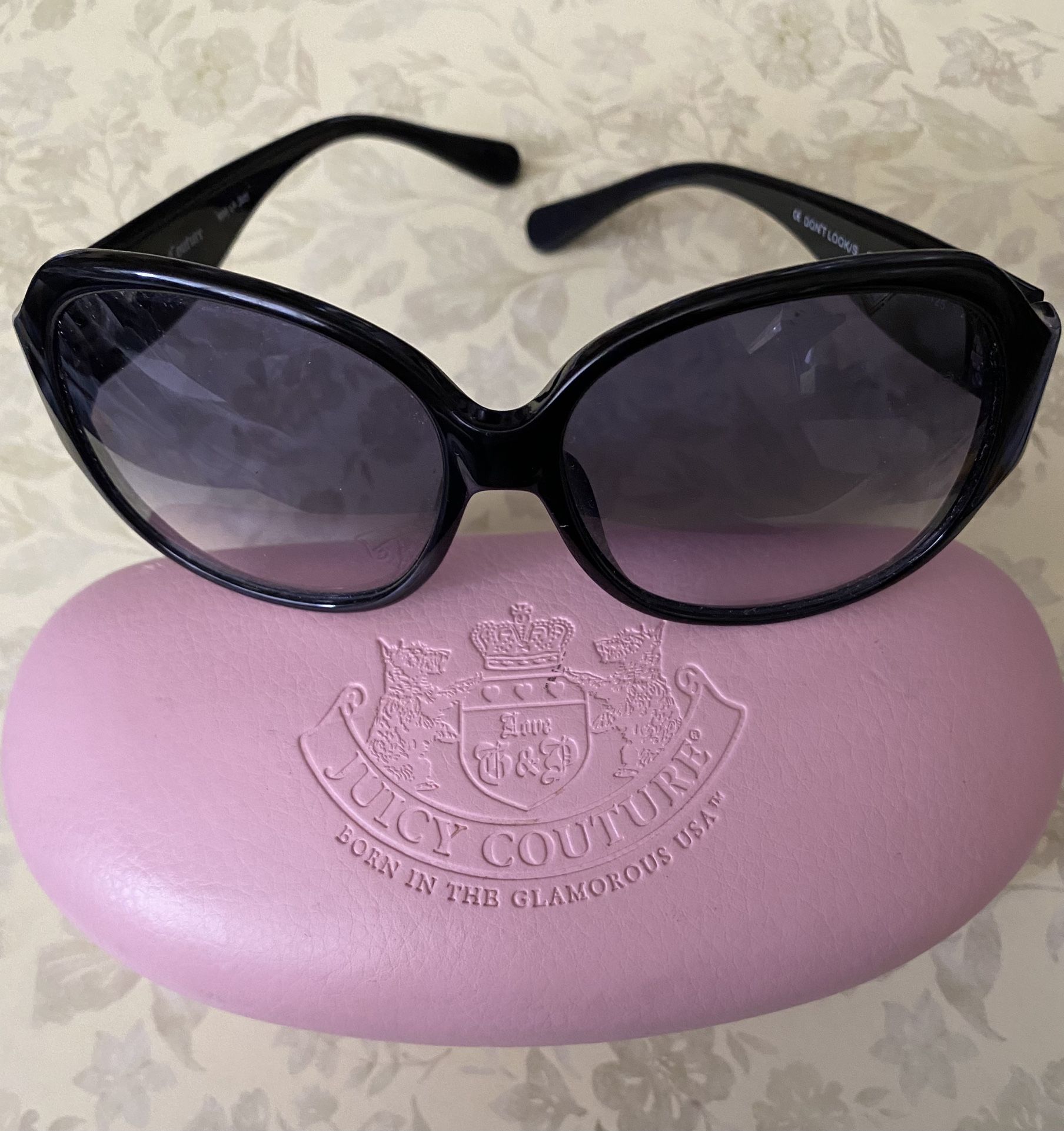 Juicy Couture Sunglasses Don’t Look 56-13-125 Pink Shades Of Couture Case