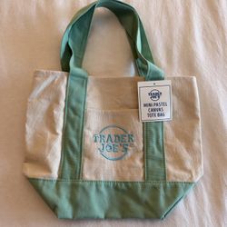 Mini Trader Joe’s Tote - Green Pastel