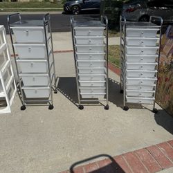 Storage - Plastic Drawers With Metal