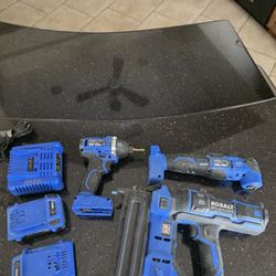 Kobalt Set Brad Nailer Impact Multi-Tool 