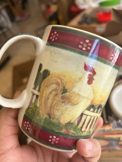 Block Country Farm by Gear Ceramic Mugs Set of 4