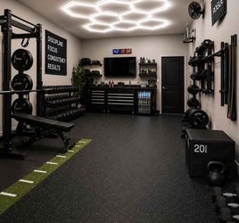RUBBER FLOORING GYM FLOOR - COMMERCIAL GRADE! Heavy Duty Indestructible, Better Than Horse Stall Mats