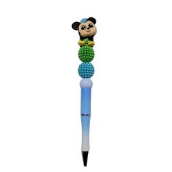 Mickey Mouse Disney Doorables Beaded Ballpoint Twist Pen Blue