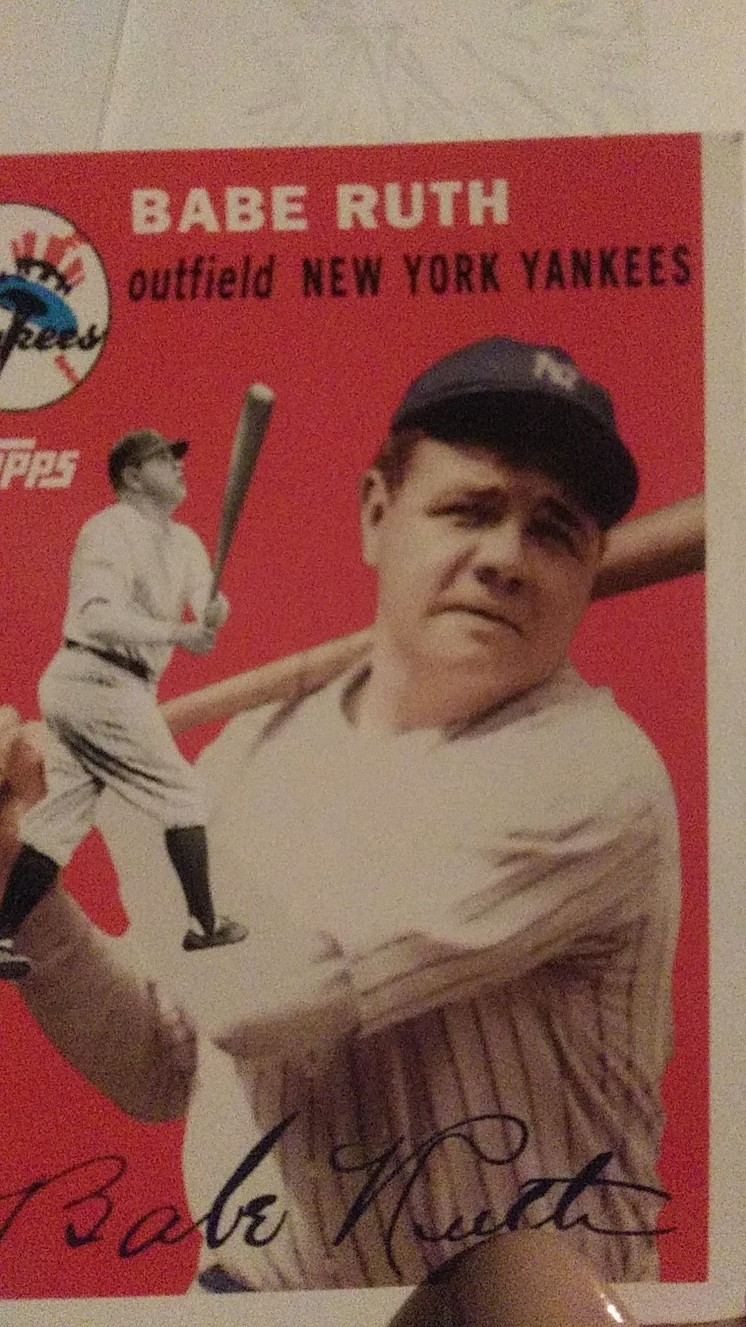 Babe ruth card and perfect condition coins