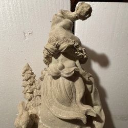 2  New Ceramic Type Santa Statues  