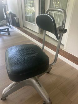 Vintage 1952 Cosco MCM 15F Tanker Propeller Industrial Rolling Office Chair Gree