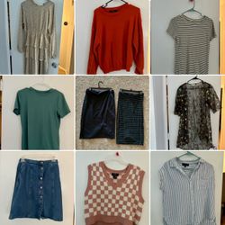 Women’s Small/Medium Clothing Bundle – 9 Pieces | Casual, Work & Layering Styles