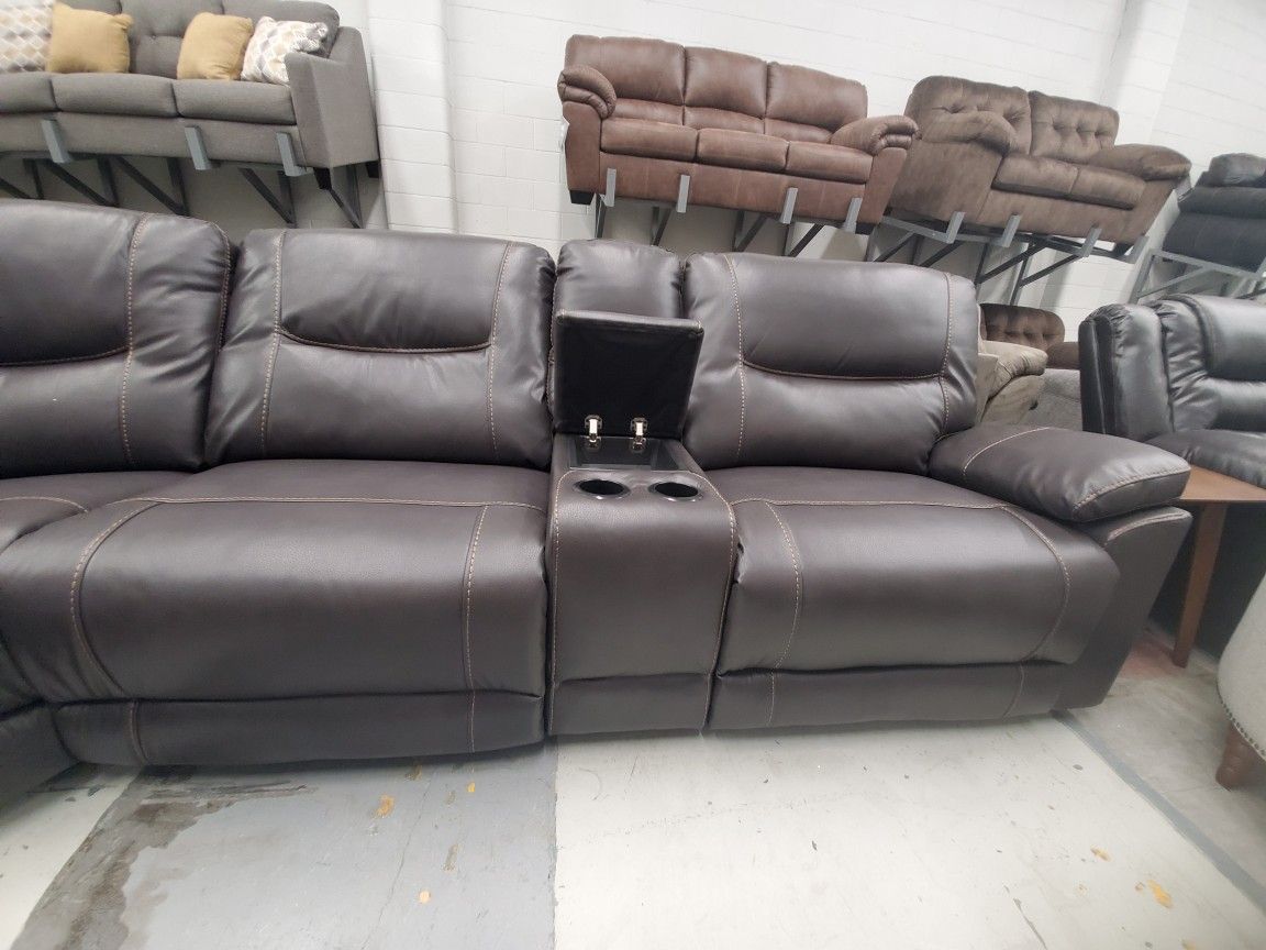 Large oversized reclining sectional NEW