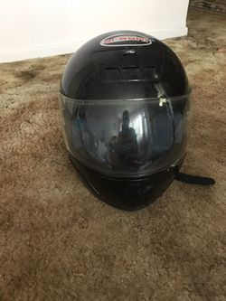 Motorcycle helmet black color and gray
