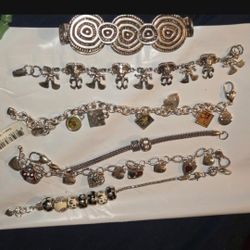 Brighton Bracelet Vintage Silver Charms $30 