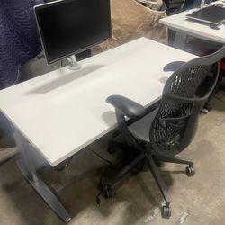60x30 Electric Height Adjustable Table! We Also Have Ergonomic Chairs And Monitor Arms!