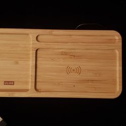 WIRELESS PHONE CHARGING VALET  WOODEN 