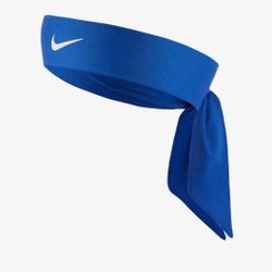 Nike DRI FIT Head Tie Headband Blue
