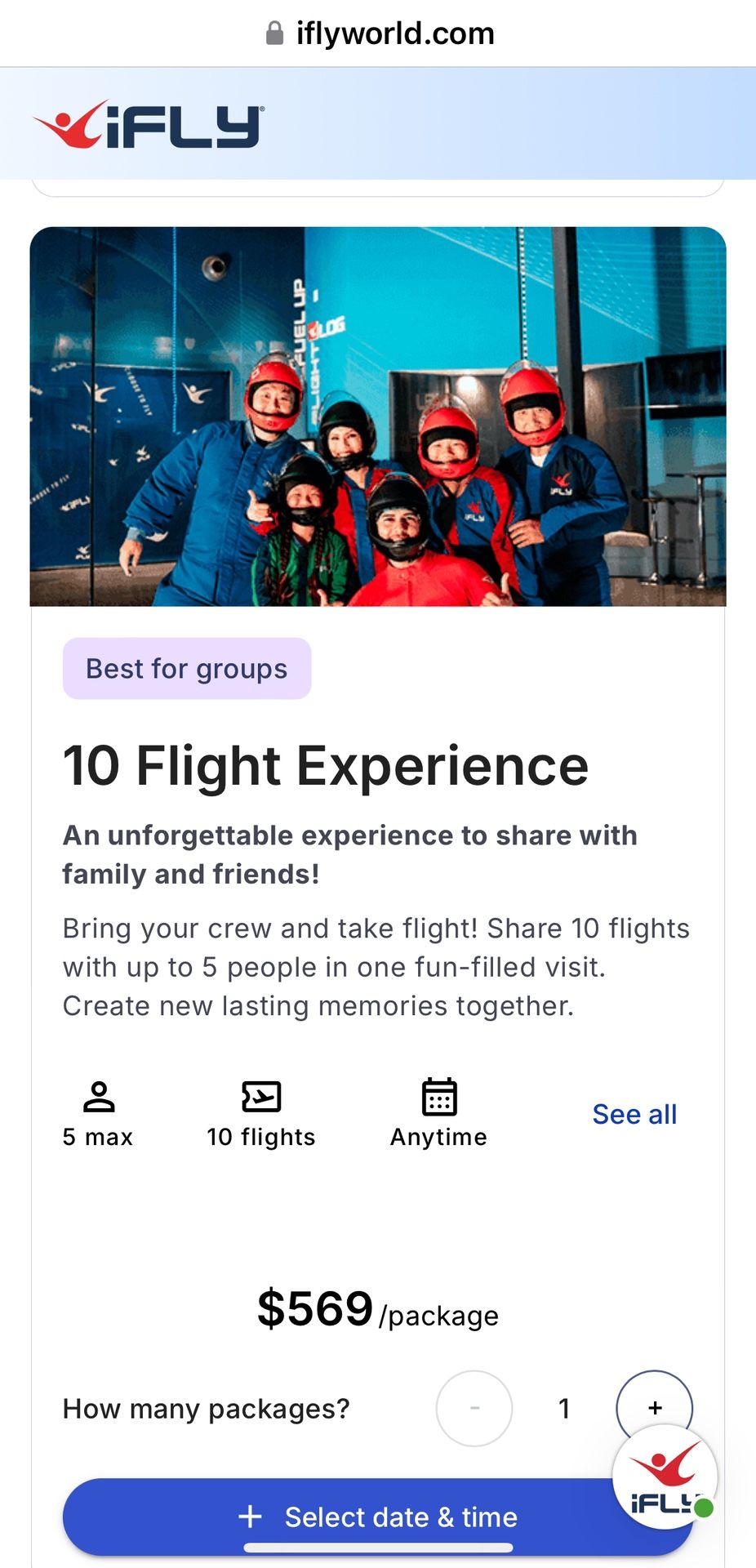 IFly 10 Flight Voucher