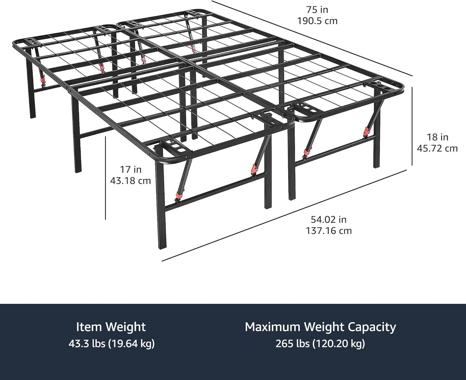 Full Size 18in High Bed Frame (Foldable) for Sale in Las Vegas, NV ...