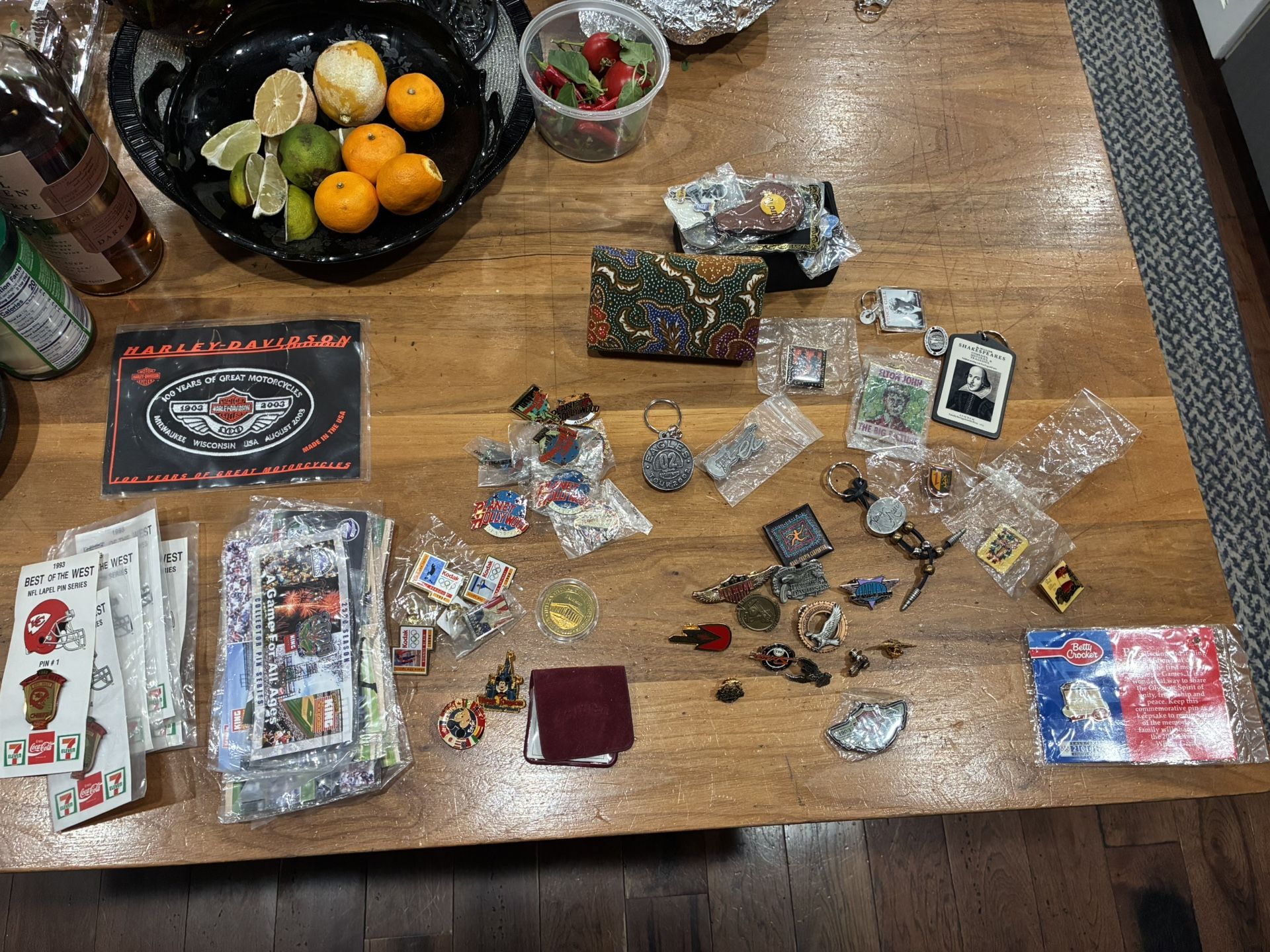 Vintage Collectible Pins (Harley Davidson, Hard Rock, And More!)