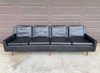 Black Naugahyde Sofa