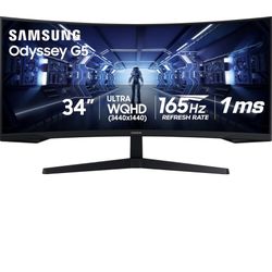 Samsung 34” Odyssey G5 Ultra-Wide Gaming Monitor – Like New!