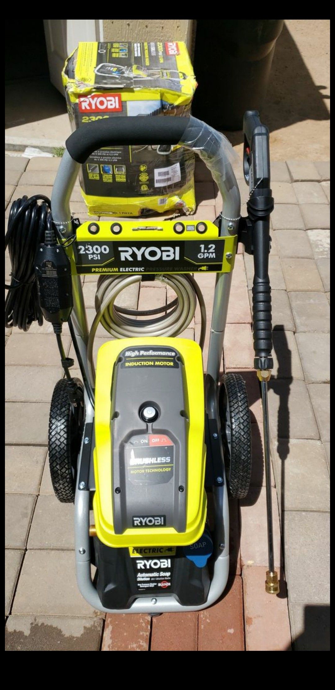 Ryobi 2 300 psi 1 2 gpm high performance electric pressure washer for