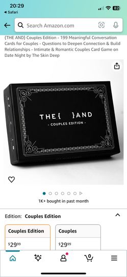 The { } And Card Game Couples Edition