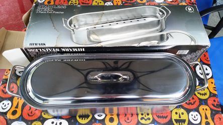 Stainless steel 3 piece fish poacher