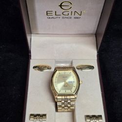 Semi New Elgin Quartz Gold Tone Watch