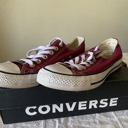 Dark red Converse 